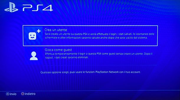 Come aggiungere un utente su PS4