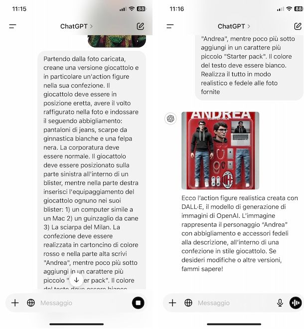 Creare action figure con ChatGPT