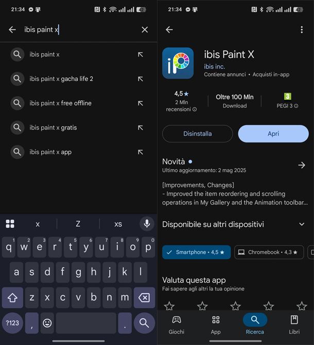 ibis Paint X su Play Store