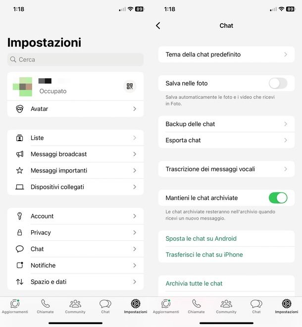 Come vedere messaggi cancellati su WhatsApp iPhone