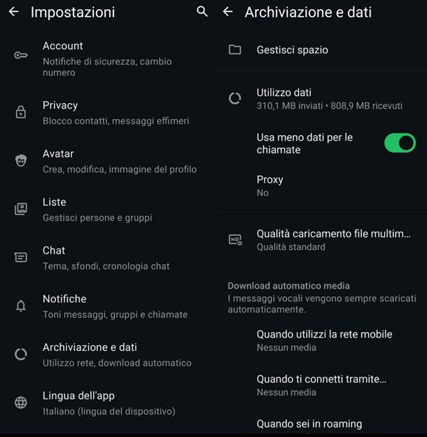 Come liberare lo spazio di archiviazione di WhatsApp