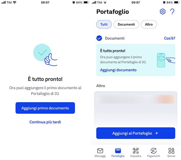 Come attivare Documenti su app IO