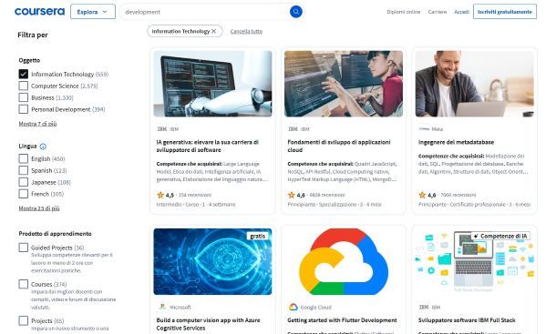 Corsi di sviluppo software