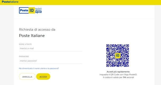 Come accedere a PosteID da computer