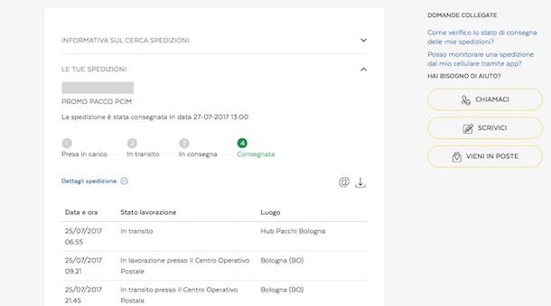 Tracking Poste