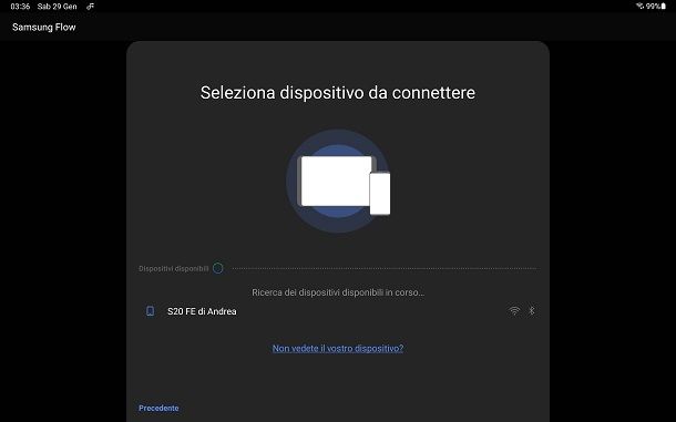 Come collegare il telefono al tablet