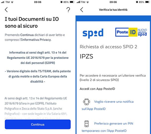 Come attivare Documenti su app IO