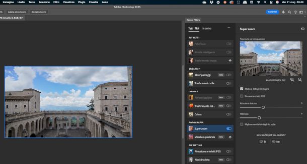 finestra Neural Filters su Photoshop