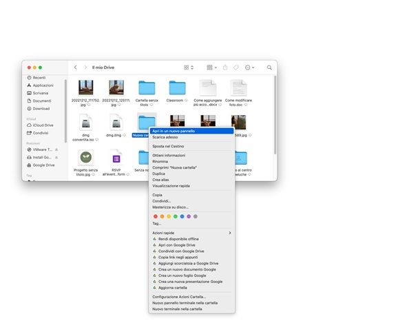 google drive condividere mac