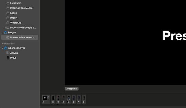 Creare album foto con musica Mac