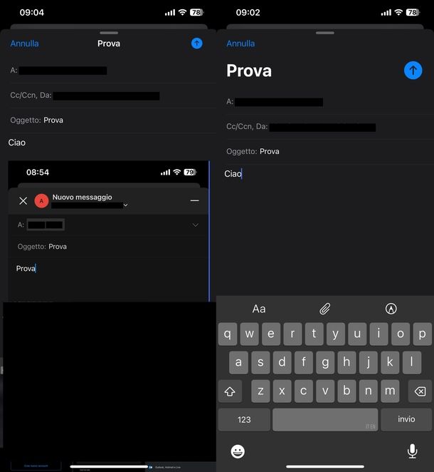 Inviare mail con foto da iPhone Mail