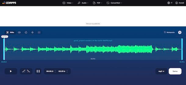 Taglia audio di 123apps