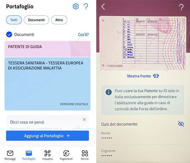 Come vedere documenti su app IO