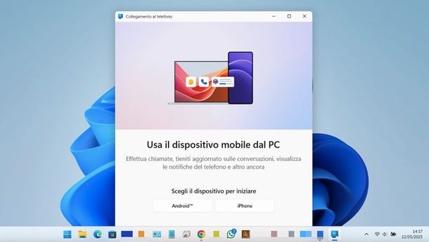 Collegamento al telefono Windows