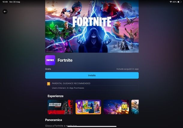 fortnite ipad