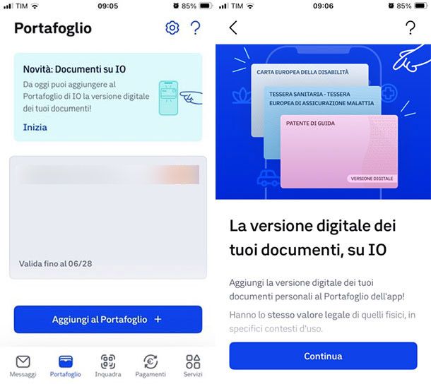 Come attivare Documenti su app IO