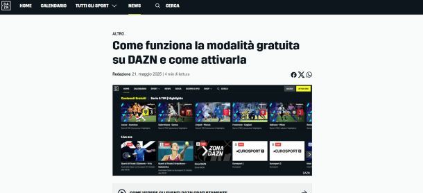 DAZN gratis