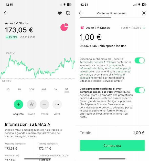 Acquistare su Bitpanda