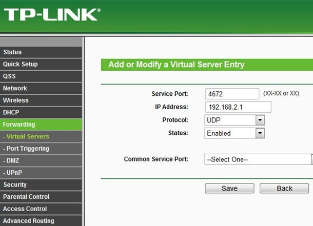 port forwarding