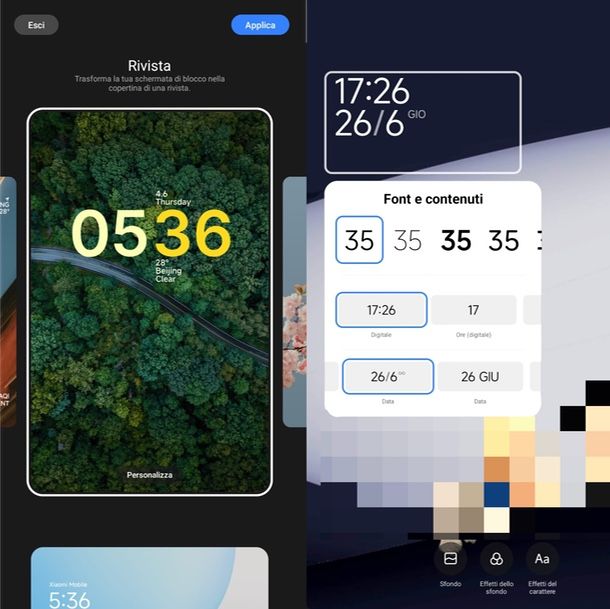 Font orologio Xiaomi