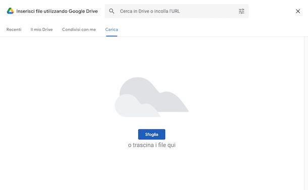 Inviare allegati pesanti Gmail Web
