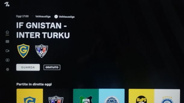 schermata app OneFootball Fire TV