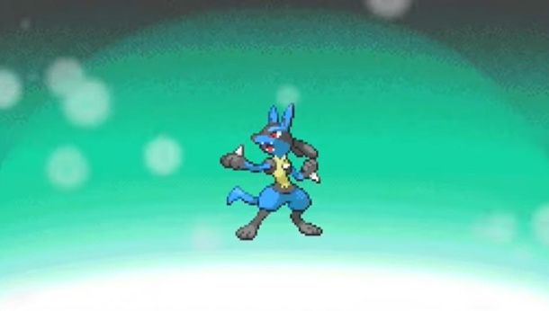 Pokémon Platino Riolu evolve in Lucario