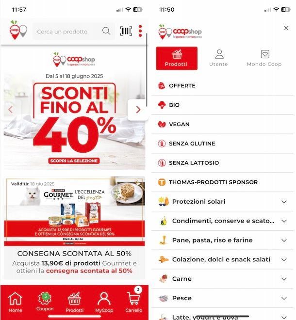 Usare Coop Drive da app