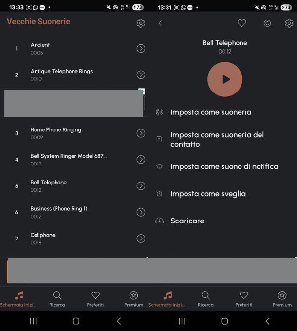 vecchie suonerie android