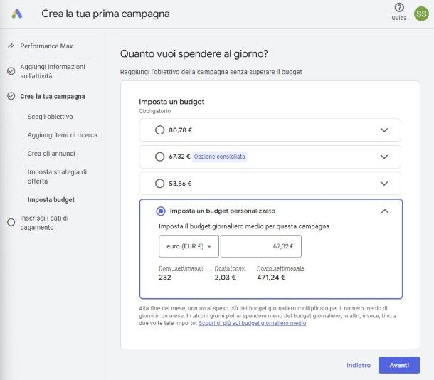 Campagna Google Ads