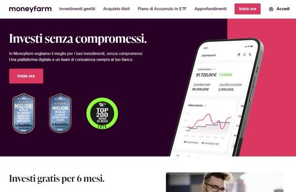 Moneyfarm Home page