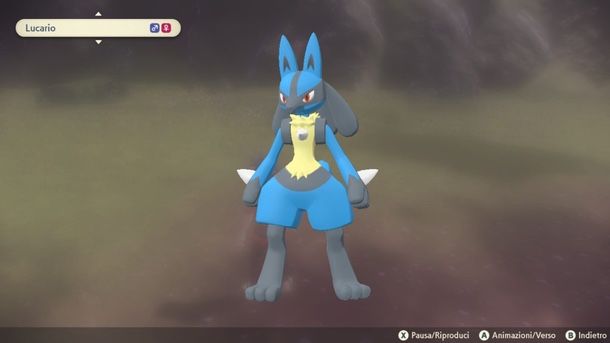 Pokémon Arceus far evolvere Riolu in Lucario