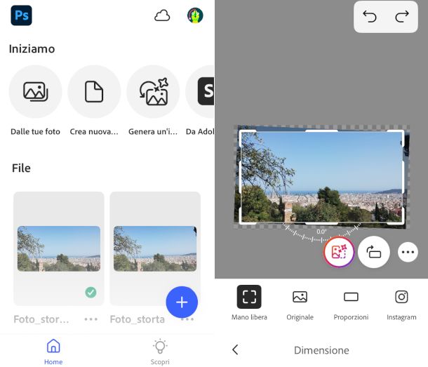 schermate photoshop per iPhone