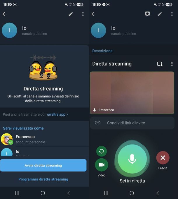 telegram live