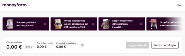 Moneyfarm dashboard
