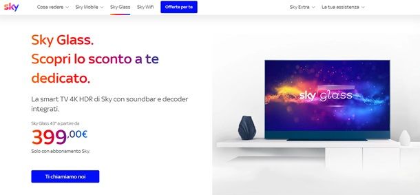 come cambiare l'account associato a Sky Glass