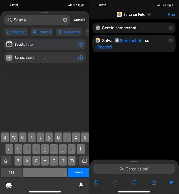 Screenshot iPhone 16 Tasto Azione