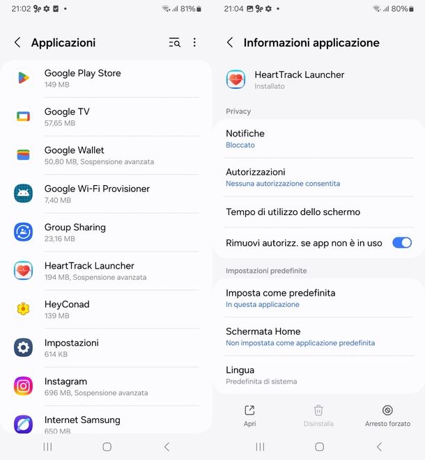 Informazioni preliminari HeartTrack Launcher