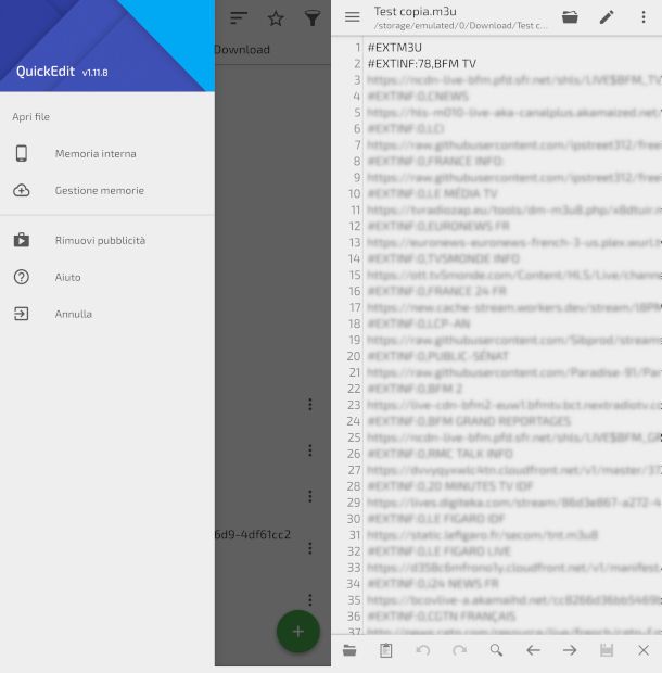 schermate app Quick Editor