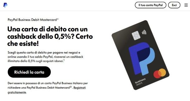 PayPal Business Debit