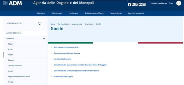 autoesclusione da tutti i siti di scommesse
