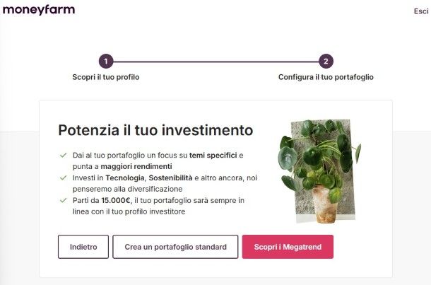 Portafoglio standard Moneyfarm
