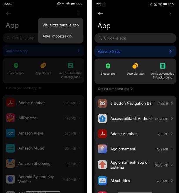 Come trovare app nascoste su Xiaomi