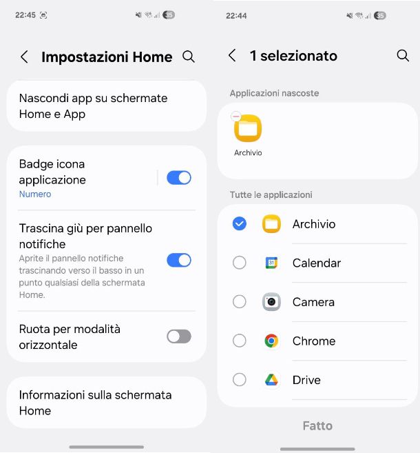 Come trovare app nascoste su Samsung