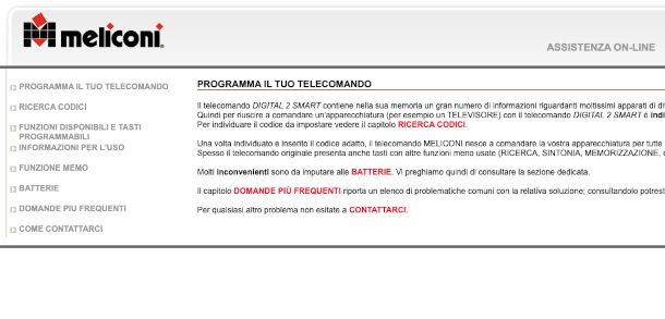 Istruzioni su sito cme.it di Meliconi