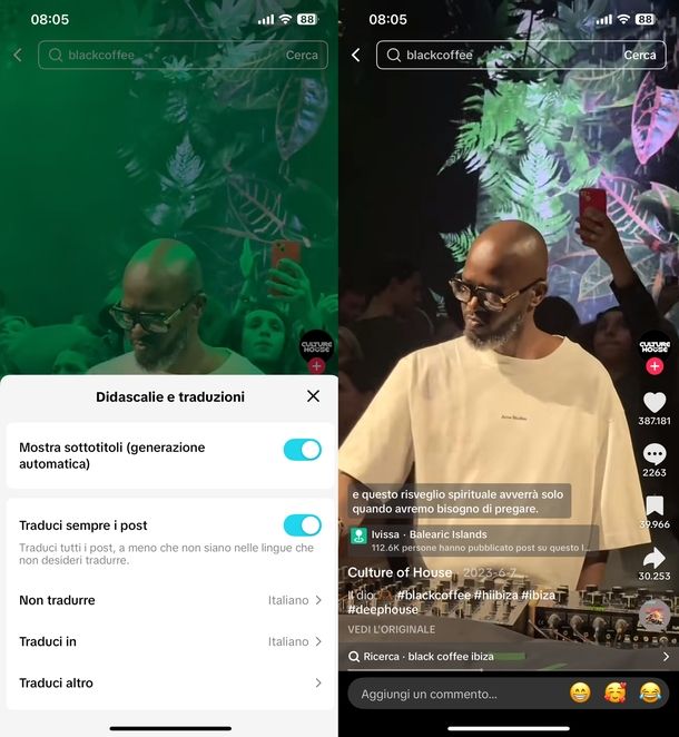Mettere traduzione TikTok iPhone