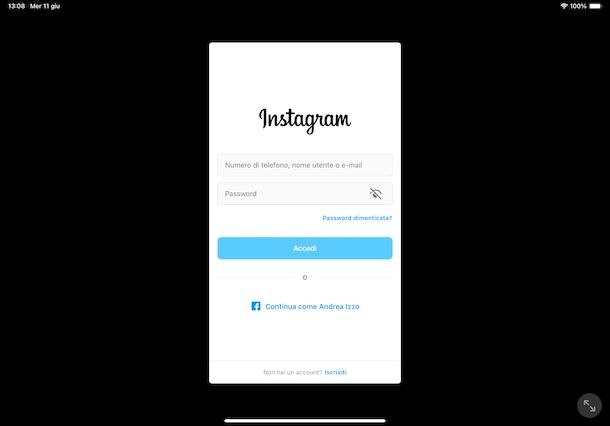 Instagram su iPad