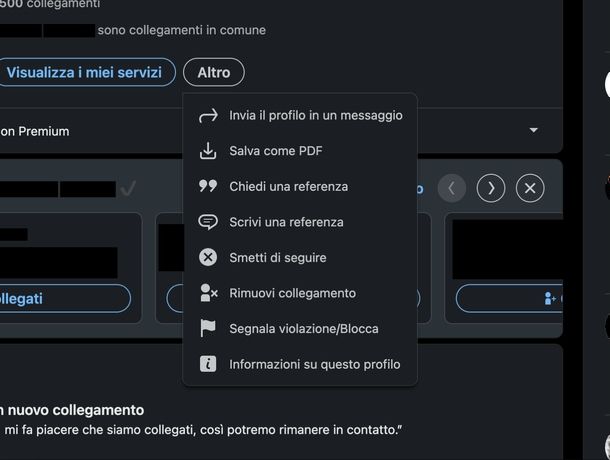 Scaricare CV altri LinkedIn Web