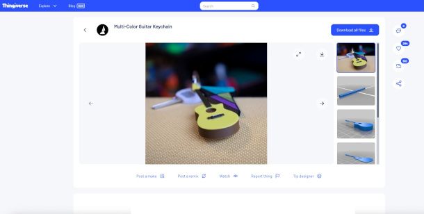 anteprima progetto 3D su Thingiverse