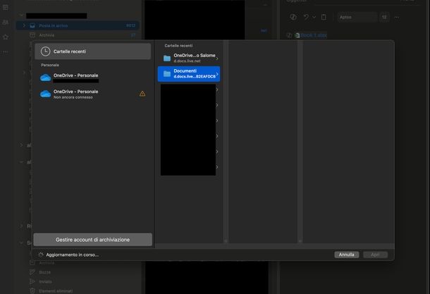 Inviare allegati pesanti Outlook macOS